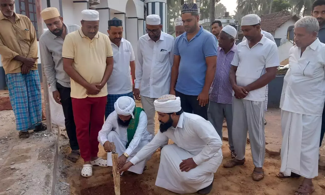 ಎದುರುಪದವು: ಮಹಿಳಾ ನಮಾಝ್ ಕೊಠಡಿ ನಿರ್ಮಾಣಕ್ಕೆ ಶಿಲಾನ್ಯಾಸ