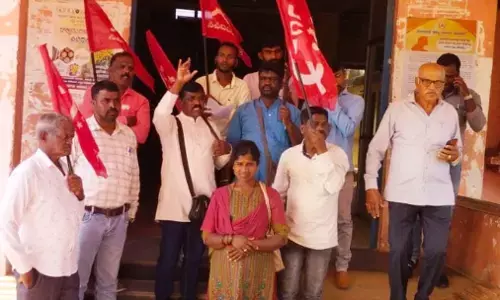 ಮಂದಿರ ಉದ್ಘಾಟನೆಯಲ್ಲಿ ಪ್ರಧಾನಿ ಮೋದಿ ಭಾಗವಹಿಸುತ್ತಿರುವುದನ್ನು ಖಂಡಿಸಿ ಸಿಪಿಐ (ಎಂಎಲ್‍)ನಿಂದ ಪ್ರತಿಭಟನೆ