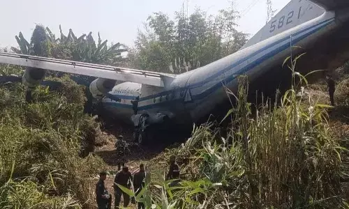 ಮಿಜೋರಾಂ ವಿಮಾನ ನಿಲ್ದಾಣದಲ್ಲಿ ಸ್ಕಿಡ್‌ ಆದ ಮ್ಯಾನ್ಮಾರ್‌ ಮಿಲಿಟರಿ ವಿಮಾನ