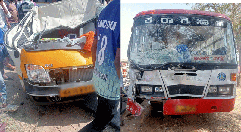 ಚಾಮರಾಜನಗರ: ಕೆಎಸ್ಸಾರ್ಟಿಸಿ ಬಸ್-ಗೂಡ್ಸ್ ಆಟೋ ಢಿಕ್ಕಿ; ಓರ್ವ ಮೃತ್ಯು ಚಾಮರಾಜನಗರ: ಕೆಎಸ್ಸಾರ್ಟಿಸಿ ಬಸ್-ಗೂಡ್ಸ್ ಆಟೋ ಢಿಕ್ಕಿ; ಓರ್ವ ಮೃತ್ಯು