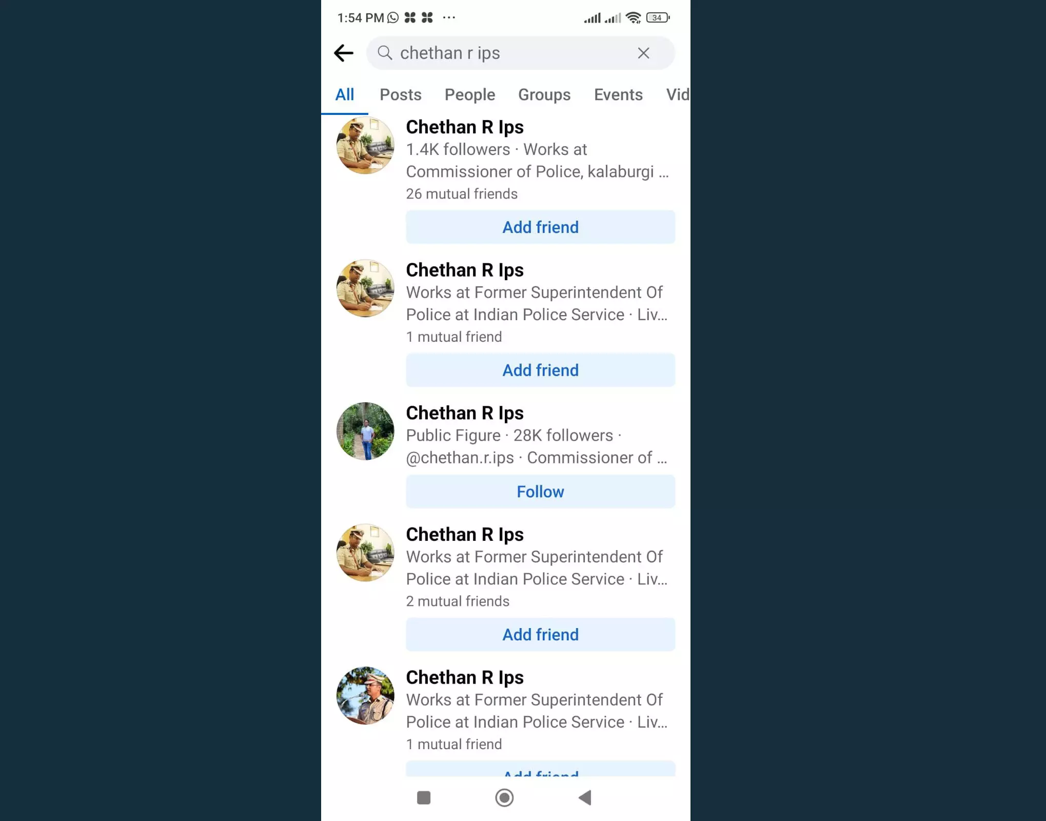 ಕಲಬುರಗಿ ಪೊಲೀಸ್ ಕಮಿಷನರ್ ಹೆಸರಲ್ಲಿ 6 ನಕಲಿ ಫೇಸ್ ಬುಕ್ ಅಕೌಂಟ್!