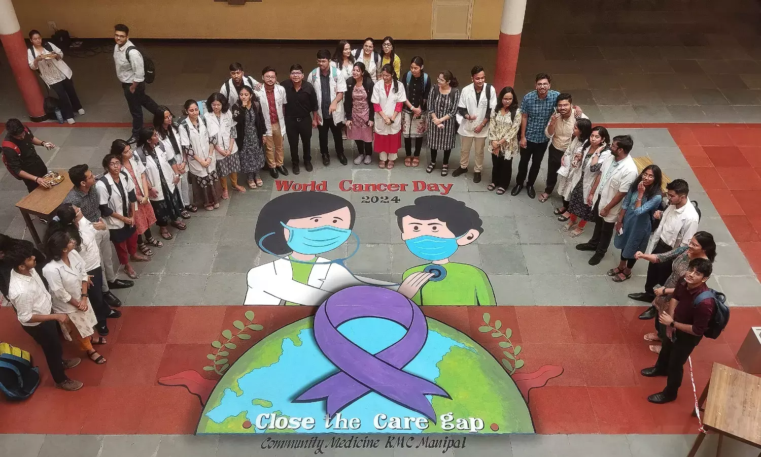 ಮಣಿಪಾಲ: ಕಲಾಕೃತಿ ಮೂಲಕ ಕ್ಯಾನ್ಸರ್ ಜಾಗ್ರತಿ