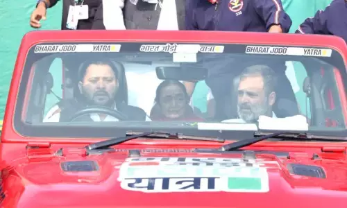 ಬಿಹಾರ |‘ನ್ಯಾಯ ಯಾತ್ರೆ’ಯಲ್ಲಿ ಪಾಲ್ಗೊಂಡ ತೇಜಸ್ವಿ ಯಾದವ್‌