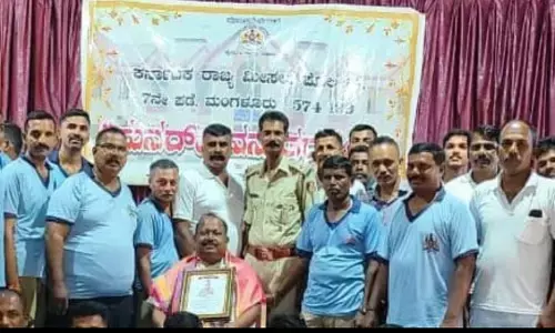 ಅಸೈಗೋಳಿ: ರಾಜ್ಯ ಮೀಸಲು ಪೊಲೀಸ್ ಇಲಾಖೆಯ ಅಧಿಕಾರಿ ವಿ.ಶಂಕರ್ ಅವರಿಗೆ ಬೀಳ್ಕೊಡುಗೆ
