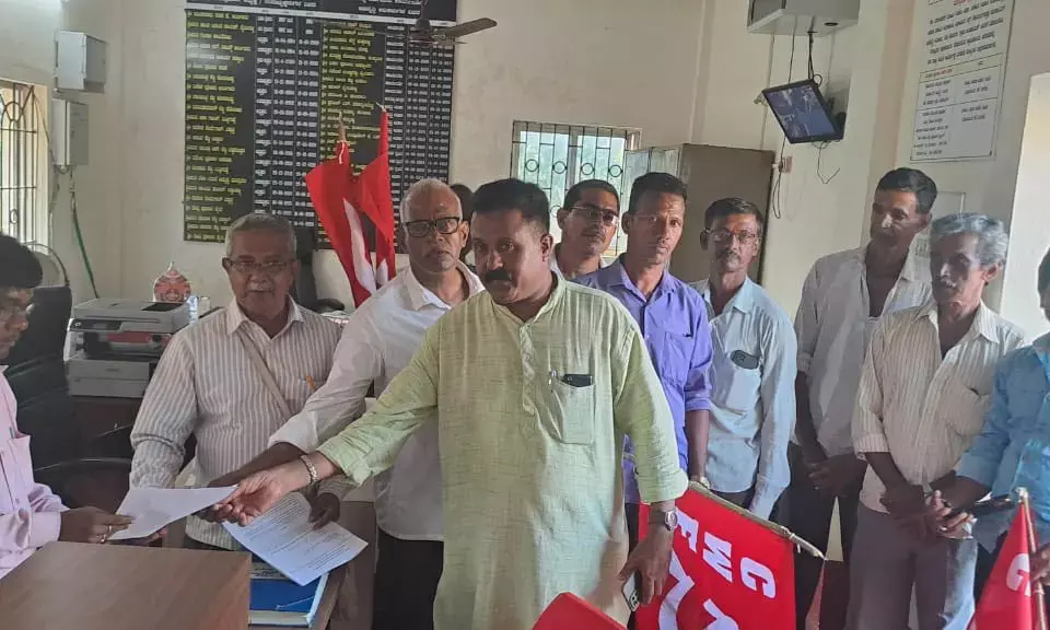 ಕಾರ್ಮಿಕ ವಿರೋಧಿ ಕಾನೂನು ವಾಪಾಸ್ಸಿಗೆ ಆಗ್ರಹಿಸಿ ಮನವಿ