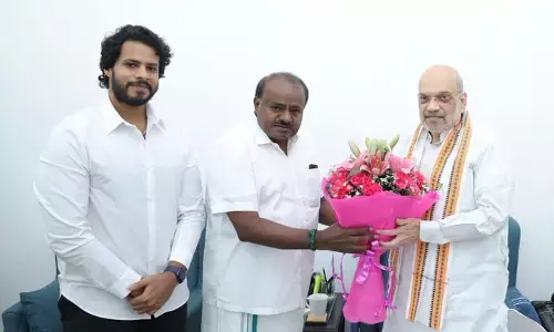 ಅಮಿತ್ ಶಾ–ಕುಮಾರಸ್ವಾಮಿ ಭೇಟಿ: ಸೀಟು ಹಂಚಿಕೆ ಕುರಿತು ಮಾತುಕತೆ