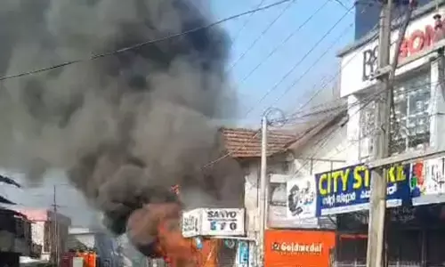 ಕಾಸರಗೋಡು: ಬೆಂಕಿ ಆಕಸ್ಮಿಕ; ಎರಡು ಮಳಿಗೆಗಳು ಅಗ್ನಿಗಾಹುತಿ