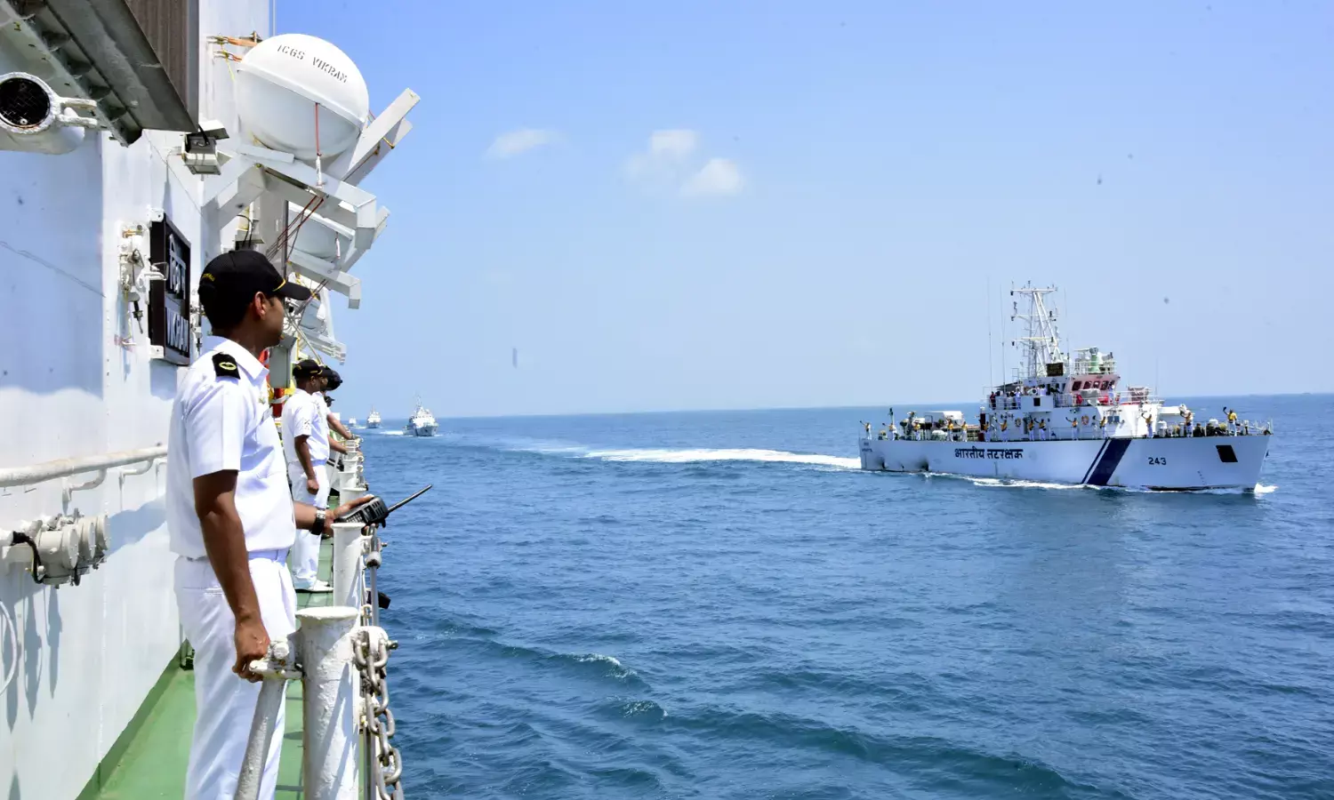 ಮಂಗಳೂರು: ಸಮುದ್ರದಲ್ಲಿ ಕೋಸ್ಟ್‌ಗಾರ್ಡ್ ಕಸರತ್ತು; ತುರ್ತು ರಕ್ಷಣೆಯ ಅಣಕು ಕಾರ್ಯಾಚರಣೆ