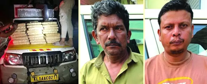 ಪೆರ್ಲ: ಒಂದು ಕ್ವಿಂಟಾಲ್ ಗಾಂಜಾ ಸಹಿತ ಇಬ್ಬರ ಬಂಧನ