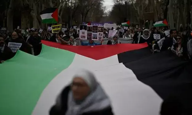 ಗಾಝಾ ಯುದ್ಧ: ಸ್ಪೇನ್‌ನಾದ್ಯಂತ ಪ್ರತಿಭಟನೆಗಳು, ಇಸ್ರೇಲ್ ಮೇಲೆ ಶಸ್ತ್ರಾಸ್ತ್ರ ನಿರ್ಬಂಧಕ್ಕೆ ಕರೆ