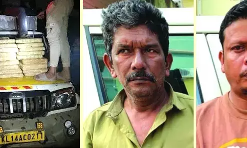 ಪೆರ್ಲ: ಒಂದು ಕ್ವಿಂಟಾಲ್ ಗಾಂಜಾ ಸಹಿತ ಇಬ್ಬರ ಬಂಧನ