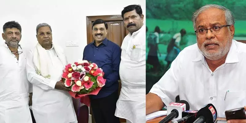 ಜನಾರ್ದನ ರೆಡ್ಡಿ – ಸಿದ್ದರಾಮಯ್ಯ ಭೇಟಿ | “ಪರಸ್ಪರ ತೊಡೆ - ತೋಳು ತಟ್ಟಿಕೊಂಡವರು, ಈಗ ಪುಷ್ಪಗುಚ್ಛದ ಮನವಿ” ಎಂದು ಪೋಸ್ಟ್ ಮಾಡಿದ್ದ ಶಾಸಕ ಸುರೇಶ್ ಕುಮಾರ್ ಜನಾರ್ದನ ರೆಡ್ಡಿ – ಸಿದ್ದರಾಮಯ್ಯ ಭೇಟಿ | “ಪರಸ್ಪರ ತೊಡೆ - ತೋಳು ತಟ್ಟಿಕೊಂಡವರು, ಈಗ ಪುಷ್ಪಗುಚ್ಛದ ಮನವಿ” ಎಂದು ಪೋಸ್ಟ್ ಮಾಡಿದ್ದ ಶಾಸಕ ಸುರೇಶ್ ಕುಮಾರ್