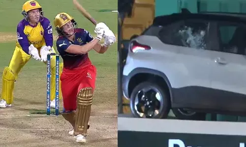 WPL | ಆರ್‌ಸಿಬಿಯ ಎಲಿಸ್ ಪೆರ್ರಿ ಹೊಡೆತಕ್ಕೆ ಕಾರಿನ ಗಾಜು ಪುಡಿಪುಡಿ