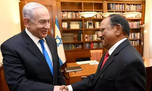 ಇಸ್ರೇಲ್ ಪ್ರಧಾನಿ ಬೆಂಜಮಿನ್ ರನ್ನು ಭೇಟಿಯಾದ ಅಜಿತ್ ಧೋವಲ್