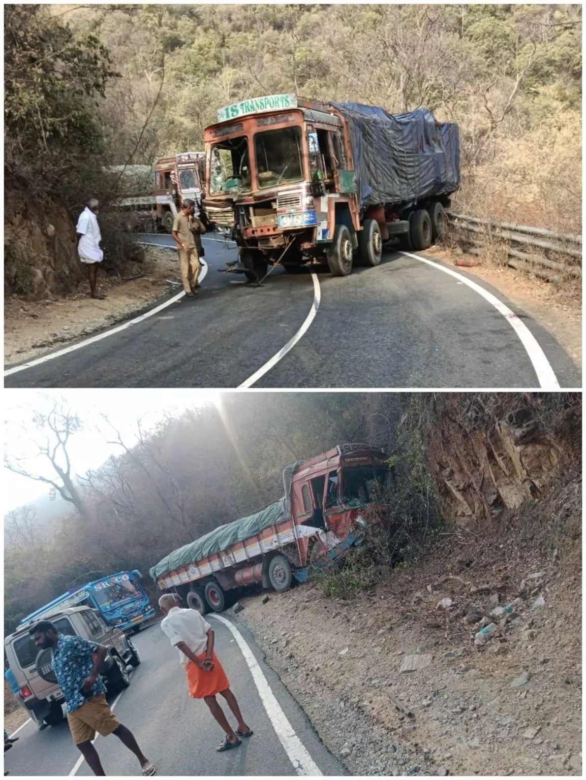 ಹನೂರು : ಕೆಟ್ಟು ನಿಂತಿದ್ದ ಲಾರಿಗೆ ಇನ್ನೊಂದು ಲಾರಿ ಢಿಕ್ಕಿ: ಚಾಲಕನಿಗೆ ಗಾಯ ಹನೂರು : ಕೆಟ್ಟು ನಿಂತಿದ್ದ ಲಾರಿಗೆ ಇನ್ನೊಂದು ಲಾರಿ ಢಿಕ್ಕಿ: ಚಾಲಕನಿಗೆ ಗಾಯ