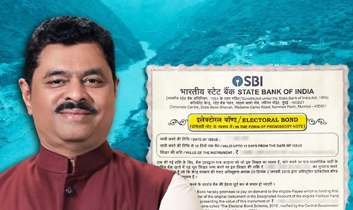 ಅಣೆಕಟ್ಟು ನಿರ್ಮಾಣ ಗುತ್ತಿಗೆ ಪಡೆದ ಬೆನ್ನಲ್ಲೇ 45 ಕೋಟಿ ರೂ. ಗಳ ಚುನಾವಣಾ ಬಾಂಡ್ ಖರೀದಿಸಿದ್ದ ಬಿಜೆಪಿ ಸಂಸದನ ಕಂಪನಿ