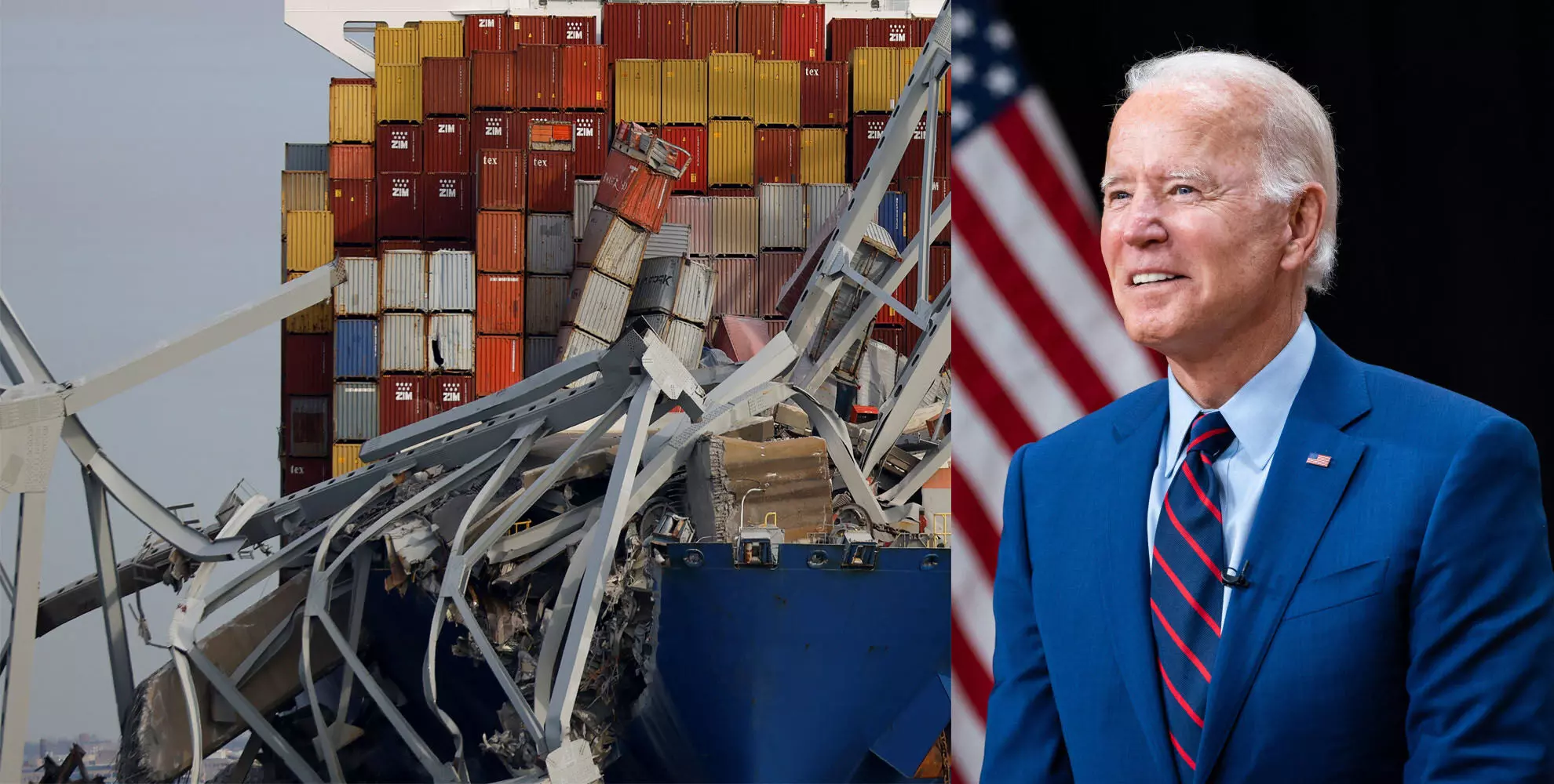 ಬಾಲ್ಟಿಮೋರ್‌ ಸೇತುವೆ ಕುಸಿತ: ಢಿಕ್ಕಿ ಹೊಡೆದ ಹಡಗಿನಲ್ಲಿದ್ದ ಭಾರತೀಯ ಸಿಬ್ಬಂದಿಯ ಸಮಯಪ್ರಜ್ಞೆ ಶ್ಲಾಘಿಸಿದ ಅಮೆರಿಕ ಅಧ್ಯಕ್ಷ ಬೈಡನ್‌