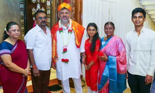 ಬಿಜೆಪಿ ಪರಿಷತ್‌ ಸದಸ್ಯ ಕೆ.ಪಿ.ನಂಜುಂಡಿ ನಿವಾಸಕ್ಕೆ ಡಿ.ಕೆ.ಶಿವಕುಮಾರ್ ಭೇಟಿ