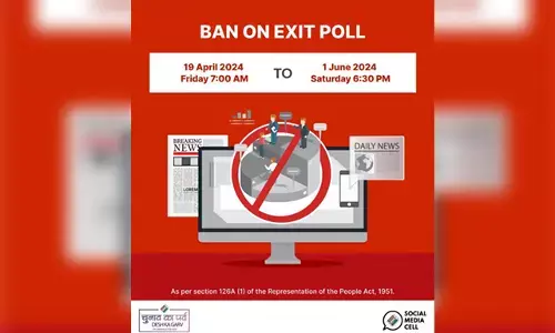 ಎಕ್ಸಿಟ್ ಪೋಲ್ ಪ್ರಸಾರ ಮಾಡದಂತೆ ಚುನಾವಣಾ ಆಯೋಗದಿಂದ ನಿಷೇಧ