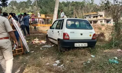 ಮಡಿಕೇರಿ: ಕಾರು ಢಿಕ್ಕಿಯಾಗಿ ಮಹಿಳೆ ಸಾವು, ಮೂವರಿಗೆ ಗಾಯ