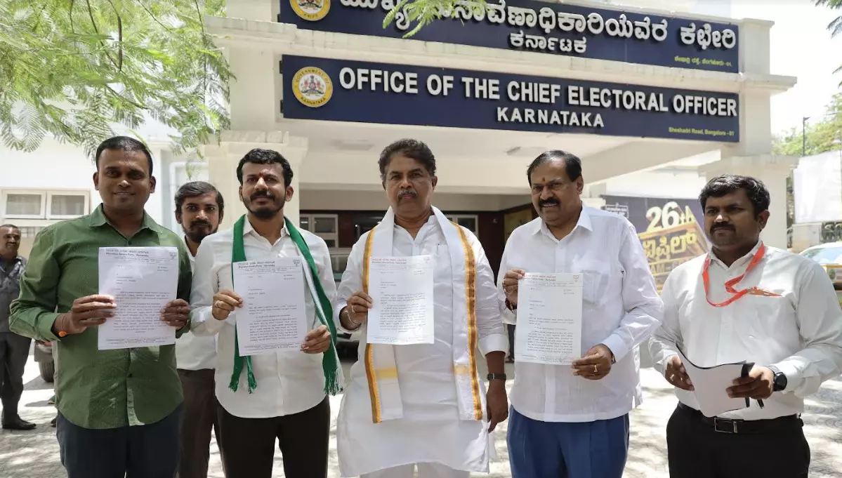 ರಾಜ್ಯ ಮುಖ್ಯ ಕಾರ್ಯದರ್ಶಿ ಅಮಾನತಿಗೆ ಆಗ್ರಹಿಸಿ ಚುನಾವಣಾ ಆಯೋಗಕ್ಕೆ ಬಿಜೆಪಿಯಿಂದ  ದೂರು