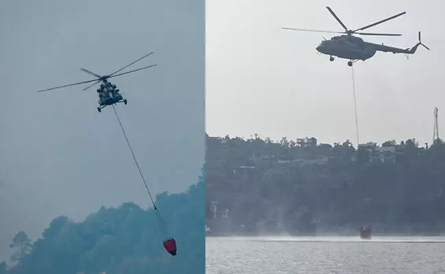 ಉತ್ತರಾಖಂಡದಲ್ಲಿ ಮುಂದುವರಿದ ಕಾಡ್ಗಿಚ್ಚು| ಕಾರ್ಯಾಚರಣೆಗೆ ಹೆಲಿಕಾಪ್ಟರ್ ಬಳಕೆ