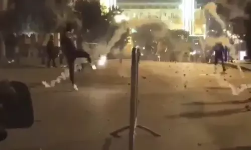 ಅಮೆರಿಕ | ಪ್ರತಿಭಟನಾಕಾರರ ಮೇಲೆ ರಬ್ಬರ್ ಬುಲೆಟ್ ಪ್ರಯೋಗ