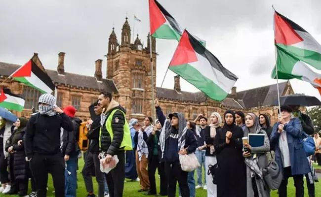 ಆಸ್ಟ್ರೇಲಿಯಾ ವಿವಿ ಕ್ಯಾಂಪಸ್‍ಗಳಲ್ಲೂ ಫೆಲೆಸ್ತೀನ್ ಪರ ಪ್ರತಿಭಟನೆ