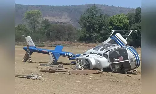 ಶಿವಸೇನಾ ನಾಯಕಿಯನ್ನು ಕರೆದೊಯ್ಯಲು ಹೊರಟಿದ್ದ ಹೆಲಿಕಾಪ್ಟರ್ ಪತನ