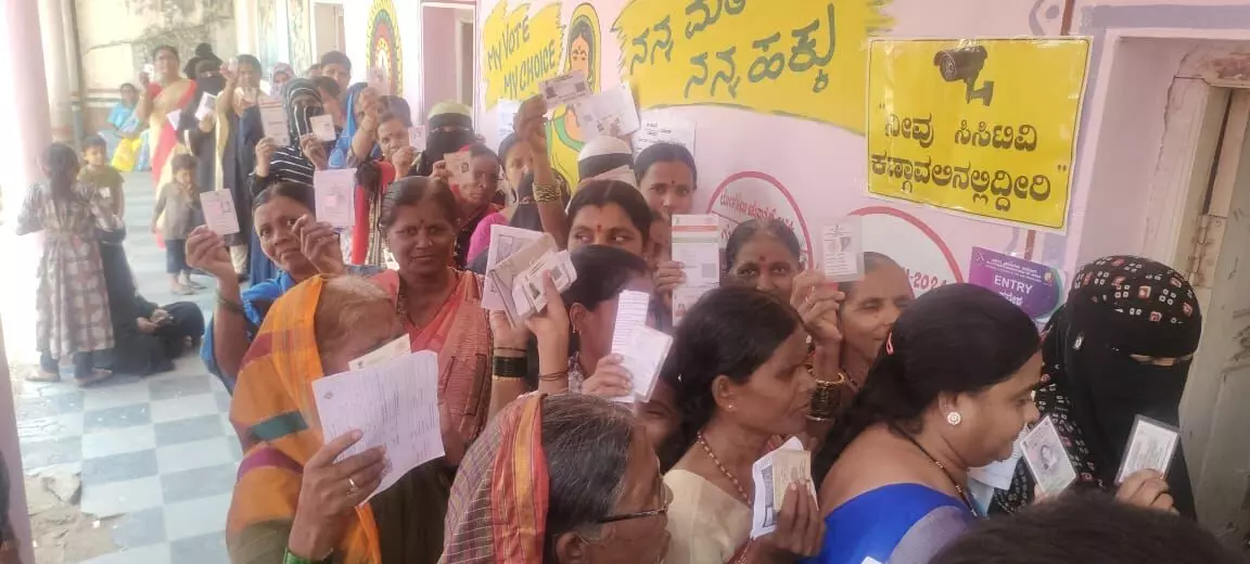 ಲೋಕಸಭಾ ಚುನಾವಣೆ: 11 ಗಂಟೆ ವೇಳೆ ರಾಜ್ಯದಲ್ಲಿ 24.48 ಶೇ. ಮತದಾನ