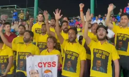 ದಿಲ್ಲಿ | ಐಪಿಎಲ್ ಪಂದ್ಯದ ವೇಳೆ ಕೇಜ್ರಿವಾಲ್ ಬಂಧನದ ವಿರುದ್ಧ ಘೋಷಣೆ, 6 ಮಂದಿ ಆಪ್ ಕಾರ್ಯಕರ್ತರ ಬಂಧನ