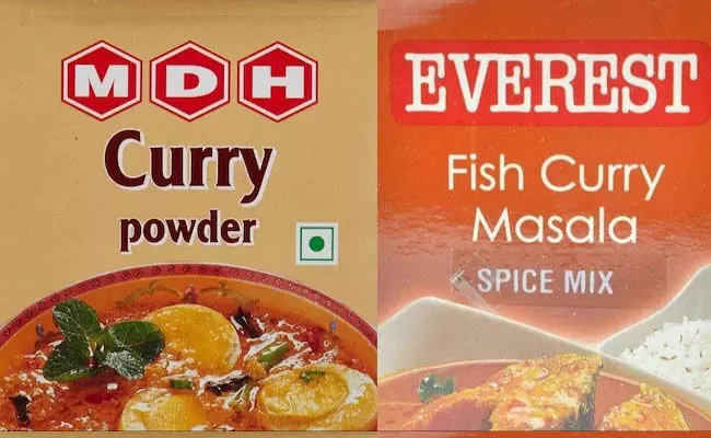 ಹಾನಿಕಾರಕ ರಾಸಾಯನಿಕ ಪತ್ತೆ: ಭಾರತ ಮೂಲದ ಎವರೆಸ್ಟ್, ಎಂಡಿಎಚ್ ಮಸಾಲೆ ಉತ್ಪನ್ನಗಳ ಮಾರಾಟವನ್ನು ನಿಷೇಧಿಸಿದ ನೇಪಾಳ ಹಾನಿಕಾರಕ ರಾಸಾಯನಿಕ ಪತ್ತೆ: ಭಾರತ ಮೂಲದ ಎವರೆಸ್ಟ್, ಎಂಡಿಎಚ್ ಮಸಾಲೆ ಉತ್ಪನ್ನಗಳ ಮಾರಾಟವನ್ನು ನಿಷೇಧಿಸಿದ ನೇಪಾಳ