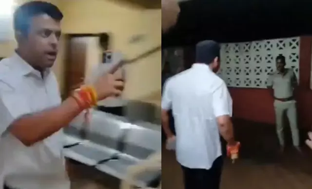 ಪೊಲೀಸ್ ಠಾಣೆಗೆ ನುಗ್ಗಿ ಧಮ್ಕಿ ಹಾಕಿದ ಬಿಜೆಪಿ ಶಾಸಕ ಹರೀಶ್ ಪೂಂಜಾ | ಬಿಜೆಪಿಯವರು ಕ್ರಿಮಿನಲ್‍ಗಳ ರಕ್ಷಕರು ಎಂದು ಸಾಬೀತಾಯ್ತು ಎಂದ ಕಾಂಗ್ರೆಸ್