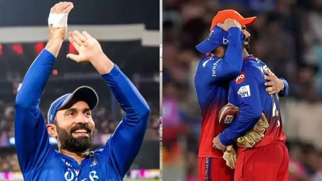 ಐಪಿಎಲ್​ಗೆ ದಿನೇಶ್‌ ಕಾರ್ತಿಕ್ ವಿದಾಯ; RCB ಆಟಗಾರರಿಂದ ವಿಶೇಷ ಗೌರವ