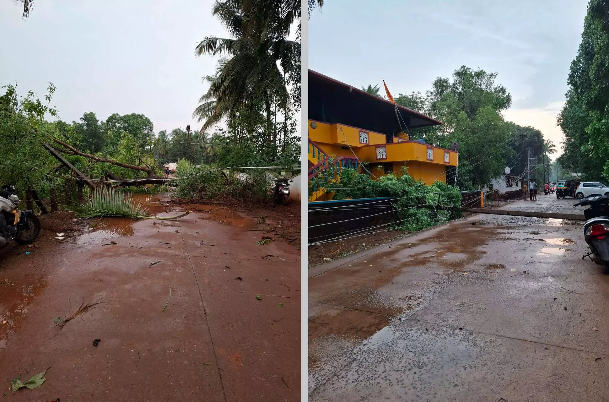 ಬೈಂದೂರಿನಲ್ಲಿ ಸಿಡಿಲು, ಗಾಳಿ-ಮಳೆ ಅಬ್ಬರ | 50ಕ್ಕೂ ಅಧಿಕ ವಿದ್ಯುತ್ ಕಂಬಗಳು ಧರಾಶಾಯಿ