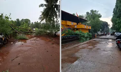 ಬೈಂದೂರಿನಲ್ಲಿ ಸಿಡಿಲು, ಗಾಳಿ-ಮಳೆ ಅಬ್ಬರ | 50ಕ್ಕೂ ಅಧಿಕ ವಿದ್ಯುತ್ ಕಂಬಗಳು ಧರಾಶಾಯಿ