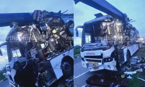 ವಿಜಯನಗರ:  ಬಸ್- ಲಾರಿ ಢಿಕ್ಕಿ; ಓರ್ವ ಮೃತ್ಯು