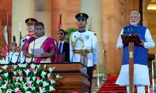 ಪ್ರಧಾನಿ, ಸಚಿವರ ಪ್ರಮಾಣವಚನ ಸ್ವೀಕಾರ ಸಮಾರಂಭ; ಚಿತ್ರಗಳಲ್ಲಿ ನೋಡಿ