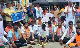 ಶಿವಮೊಗ್ಗ| ಪ್ರತಿಭಟನೆಯ ವೇಳೆ ಕುಸಿದು ಬಿದ್ದು ಬಿಜೆಪಿ ಮುಖಂಡ ಎಂ.ಬಿ.ಭಾನುಪ್ರಕಾಶ್‌ ಮೃತ್ಯು