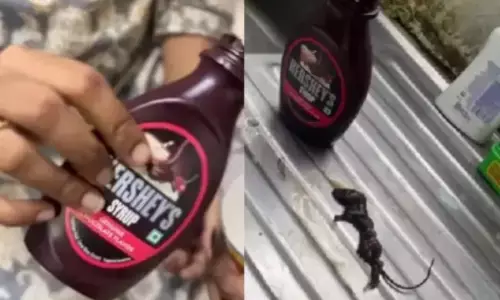 ಆನ್‌ಲೈನ್‌ನಲ್ಲಿ ಖರೀದಿಸಿದ ಚಾಕೊಲೇಟ್‌ ಸಿರಪ್‌ ಬಾಟಲಿಯಲ್ಲಿ ಸತ್ತ ಇಲಿ ಪತ್ತೆ!