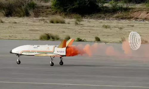 ಚಿತ್ರದುರ್ಗ | ಇಸ್ರೋದಿಂದ ಸ್ವದೇಶಿ ಗಗನ ನೌಕೆ ‘ಪುಷ್ಪಕ್’ ಯಶಸ್ವಿ ಪ್ರಯೋಗ