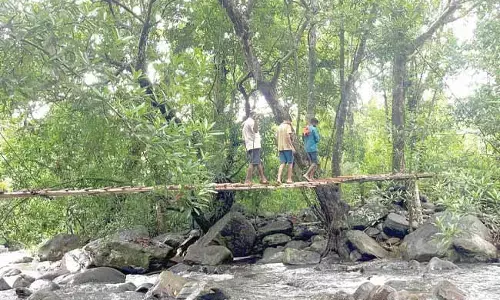 ಅತ್ಯಾಡಿ ಗ್ರಾಮಸ್ಥರಿಗೆ ಮರೀಚಿಕೆಯಾದ ಶಾಶ್ವತ ಸೇತುವೆ | ಅಡಿಕೆ ಪಾಲದ ಅಪಾಯಕಾರಿ ನಡಿಗೆಯೇ ಆಸರೆ