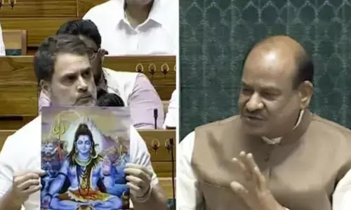 ಸಂಸತ್ತಿನಲ್ಲಿ ಶಿವನ ಚಿತ್ರ ಪ್ರದರ್ಶಿಸಿದ ರಾಹುಲ್‌ ಗಾಂಧಿ, ಆಕ್ಷೇಪಿಸಿದ ಸ್ಪೀಕರ್‌