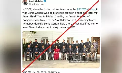 2007ರ ವಿಶ್ವಕಪ್ ವಿಜೇತ ತಂಡವನ್ನು ಸೋನಿಯಾ ಗಾಂಧಿ ಮಾತ್ರ ಭೇಟಿ ಮಾಡಿದ್ದರೇ?; ಸತ್ಯಾಂಶ ಇಲ್ಲಿದೆ…
