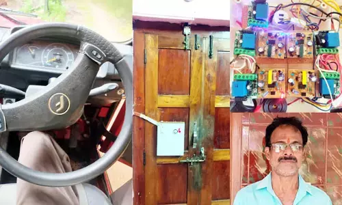 ಚಾಲಕ ನಿದ್ರಿಸದಂತೆ ಎಚ್ಚರಿಸುವ ಉಪಕರಣ: ಕಳ್ಳರು ಬಂದರೆ ಮೊಳಗುವ ಸೈರನ್