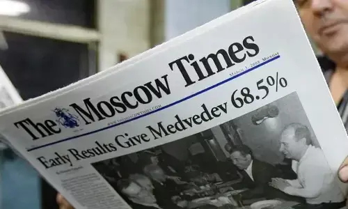 ಮಾಸ್ಕೋ ಟೈಮ್ಸ್ `ಅನಪೇಕ್ಷಿತ ಸಂಸ್ಥೆ : ರಶ್ಯ ಘೋಷಣೆ