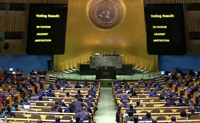 ಉಕ್ರೇನ್ ಮೇಲೆ ರಷ್ಯಾ ದಾಳಿ ವಿರುದ್ಧದ ವಿಶ್ವಸಂಸ್ಥೆ ನಿರ್ಣಯದಿಂದ ಹೊರಗುಳಿದ ಭಾರತ