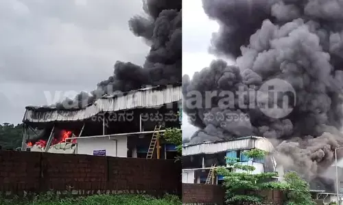 ಸುರತ್ಕಲ್: ಅಥೆಂಟಿಕ್ ಓಷನ್ ಟ್ರೆಷರ್ ನಲ್ಲಿ ಬೆಂಕಿ ಆಕಸ್ಮಿಕ; 10 ಕೋಟಿ ರೂ. ಮೌಲ್ಯದ ಮತ್ಸ್ಯ ಉತ್ಪನ್ನಗಳು ಬೆಂಕಿಗಾಹುತಿ