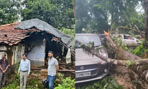 ಕೊಡಗು ಜಿಲ್ಲೆಯಲ್ಲಿ ಗಾಳಿ ಸಹಿತ ಧಾರಾಕಾರ ಮಳೆ : ವಿದ್ಯುತ್ ಕಂಬ, ಮನೆ, ಕಾರುಗಳಿಗೆ ಹಾನಿ