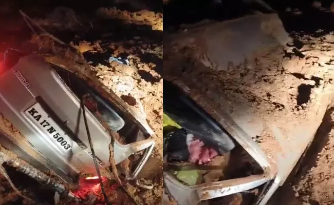 ಸಕಲೇಶಪುರ: ಚಲಿಸುತ್ತಿದ್ದ ಓಮ್ನಿ ಮೇಲೆ ಮಣ್ಣು ಕುಸಿತ; ಅಪಾಯದಿಂದ ಪಾರಾದ ಪ್ರಯಾಣಿಕರು